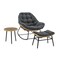 Manhattan Comfort Benson 3-Piece Patio Rocking Chair with Ottoman and Table  in Grey OD-CV024-GY - alternate 7